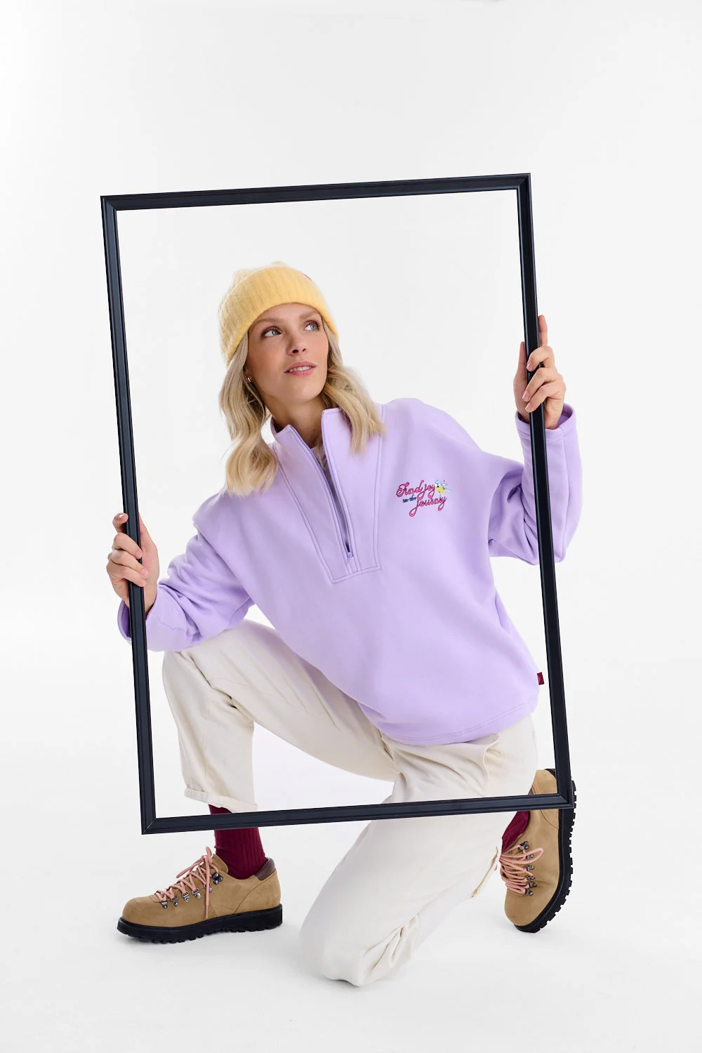 Half-zip sweatshirt with birds - Image 7