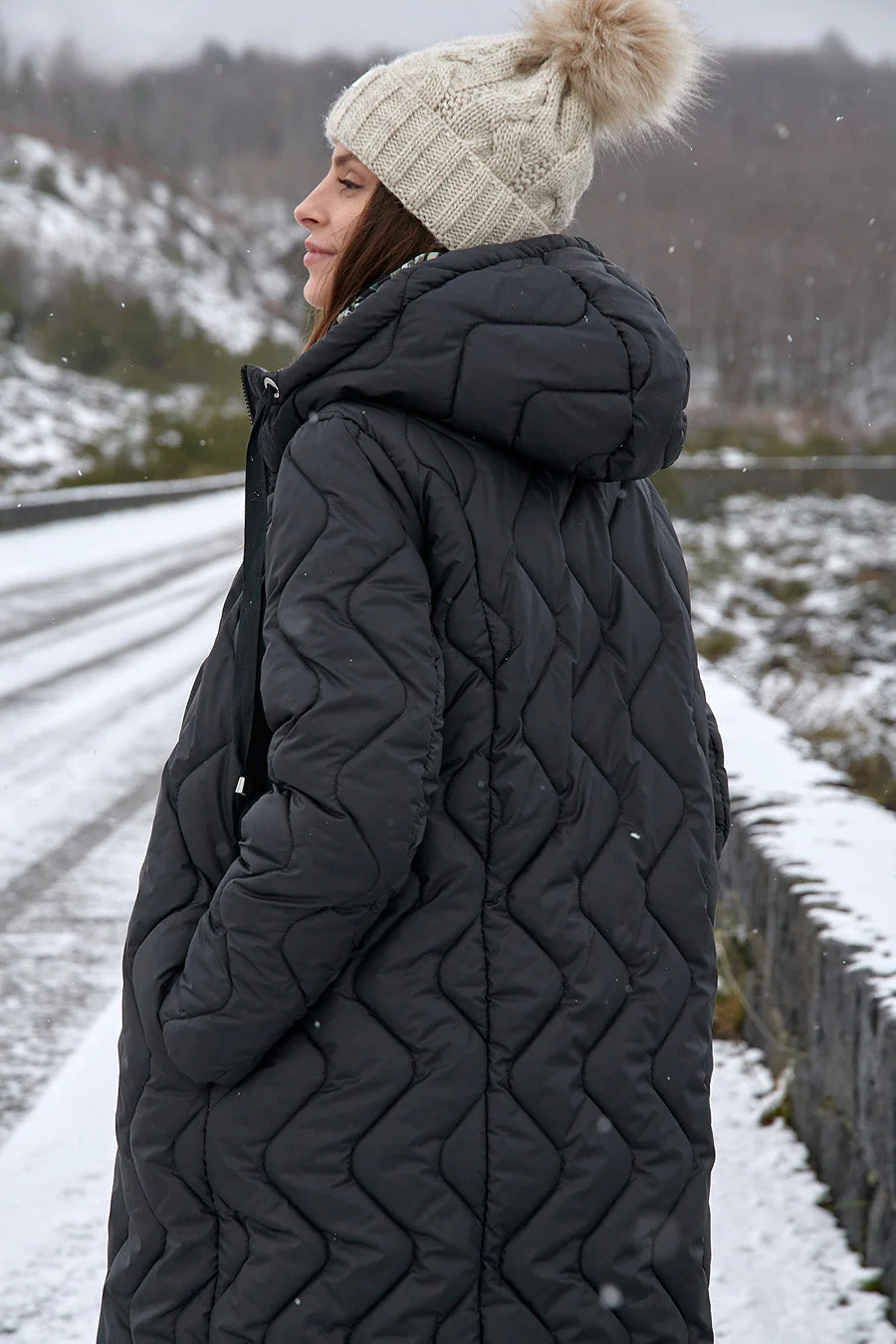 Moss Garden Reversible Quilted Coat - Image 7