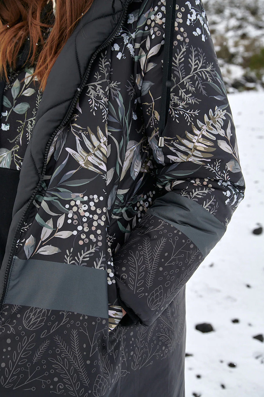 Moss Garden Reversible Quilted Coat - Image 9